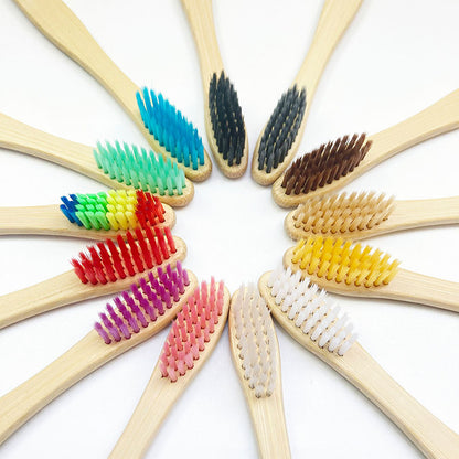 Flat Wave Bamboo Toothbrush for Cleaning Teeth and Protecting Gums, Small Bamboo Brush Head, Bamboo Wood Wholesale Design, Eco-Friendly Toothbrush - image 5