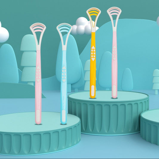 Tongue Cleaner Silicone Tongue Scraper Multifunctional Tongue Coating Scraper Dual-Effect Cleaning Brush Cross-Border E-Commerce Toothbrush Manufacturer - image 2