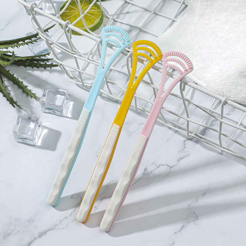 Tongue Cleaner Silicone Tongue Scraper Multifunctional Tongue Coating Scraper Dual-Effect Cleaning Brush Cross-Border E-Commerce Toothbrush Manufacturer - image 3