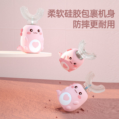 Smart Children's Electric Toothbrush U-shaped 2-6-12 Years Old Third Gear Sonic Vibration Soft Hair Waterproof Baby Electric Toothbrush - image 3
