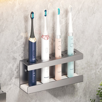 Toothbrush Rack Light Luxury Toilet Hole-free Gargle Cup Tooth Cup Wall-mounted Storage Box Electric Toothbrush Rack - image 1