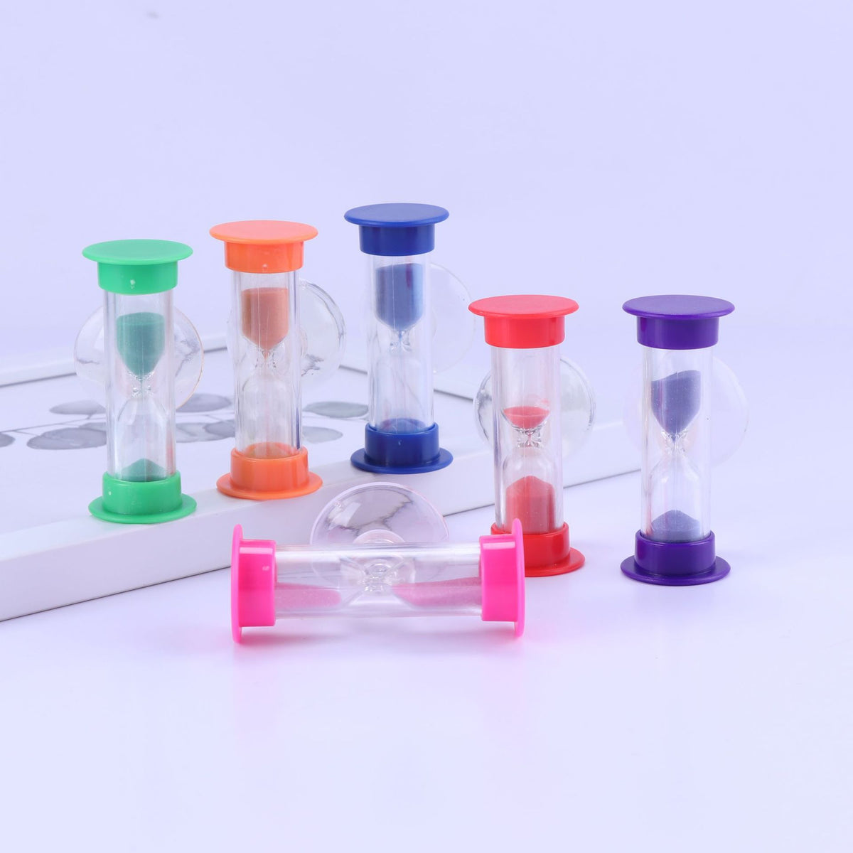 Factory direct supply suction cup hourglass mini small hourglass ornaments hourglass timer student Creative Safety Toothbrush hourglass - image 2