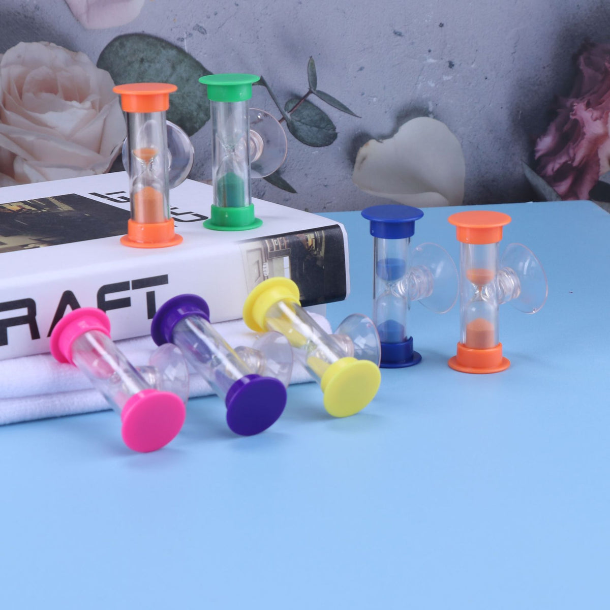 Factory direct supply suction cup hourglass mini small hourglass ornaments hourglass timer student Creative Safety Toothbrush hourglass - image 4