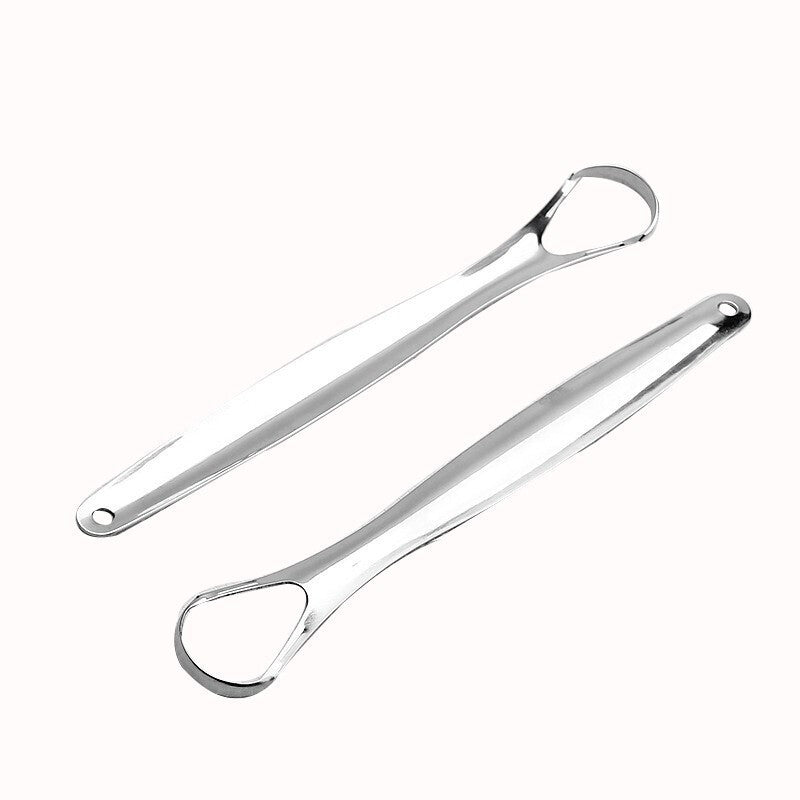 Stainless Steel Tongue Coating Brush Tongue Scraper Tongue Coating Cleaner Scrape off Tongue Coating Scraper Bad Breath Tool - image 2