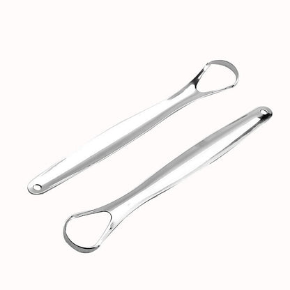 Stainless Steel Tongue Coating Brush Tongue Scraper Tongue Coating Cleaner Scrape off Tongue Coating Scraper Bad Breath Tool - image 2