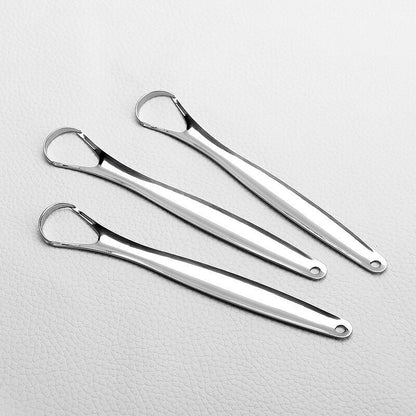 Stainless Steel Tongue Coating Brush Tongue Scraper Tongue Coating Cleaner Scrape off Tongue Coating Scraper Bad Breath Tool - image 4
