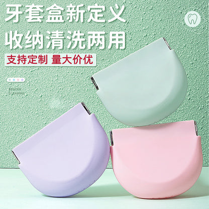 Transparent Braces Box Holder Storage Box Silicone Pinch Bag Portable Carry-On Retainer Case - image 1