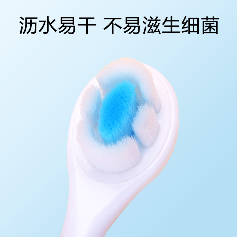 Toothbrush soft hair cute children's ten thousand hair toothbrush whole box silicone handle tooth guard cleaning baby soft bristles wholesale - image 2