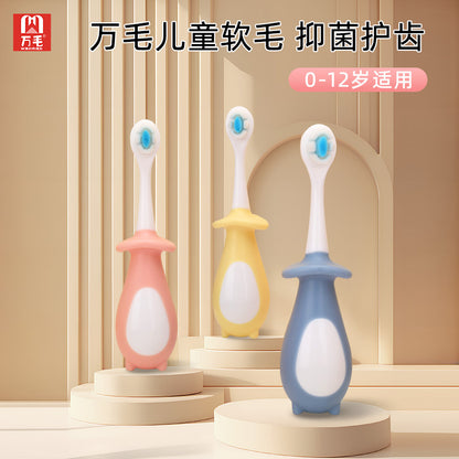 Toothbrush soft hair cute children's ten thousand hair toothbrush whole box silicone handle tooth guard cleaning baby soft bristles wholesale - image 3