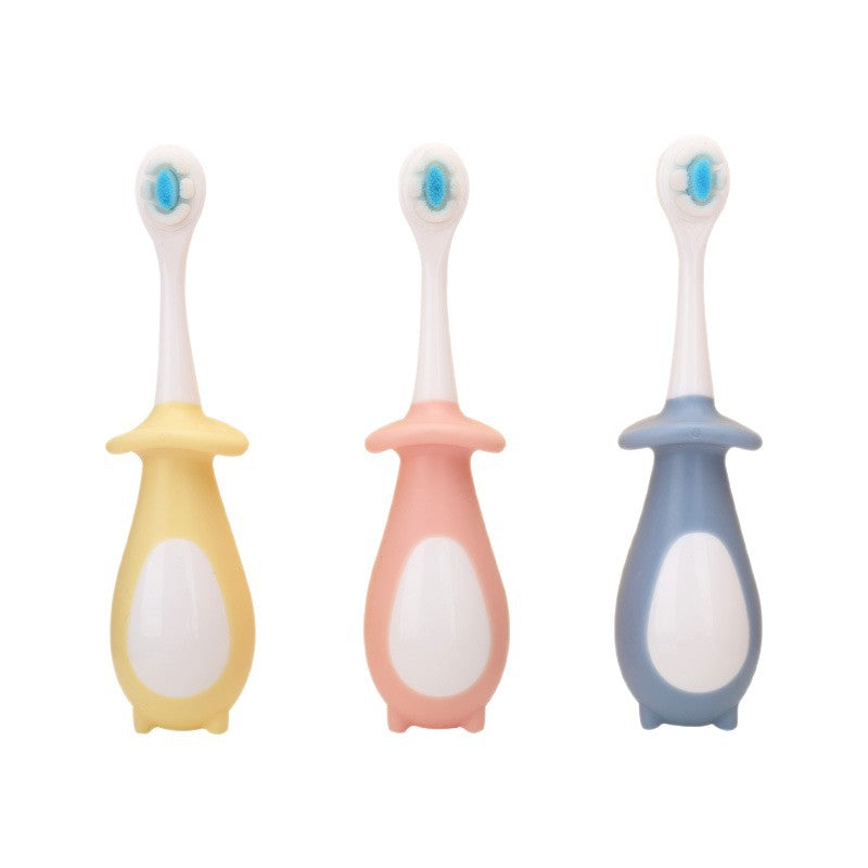 Toothbrush soft hair cute children's ten thousand hair toothbrush whole box silicone handle tooth guard cleaning baby soft bristles wholesale - image 5
