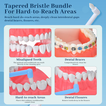 Single-Beam Brush orthodontic toothbrush small pointed flat head orthodontic braces special dental implant portable small head medium brush - image 3