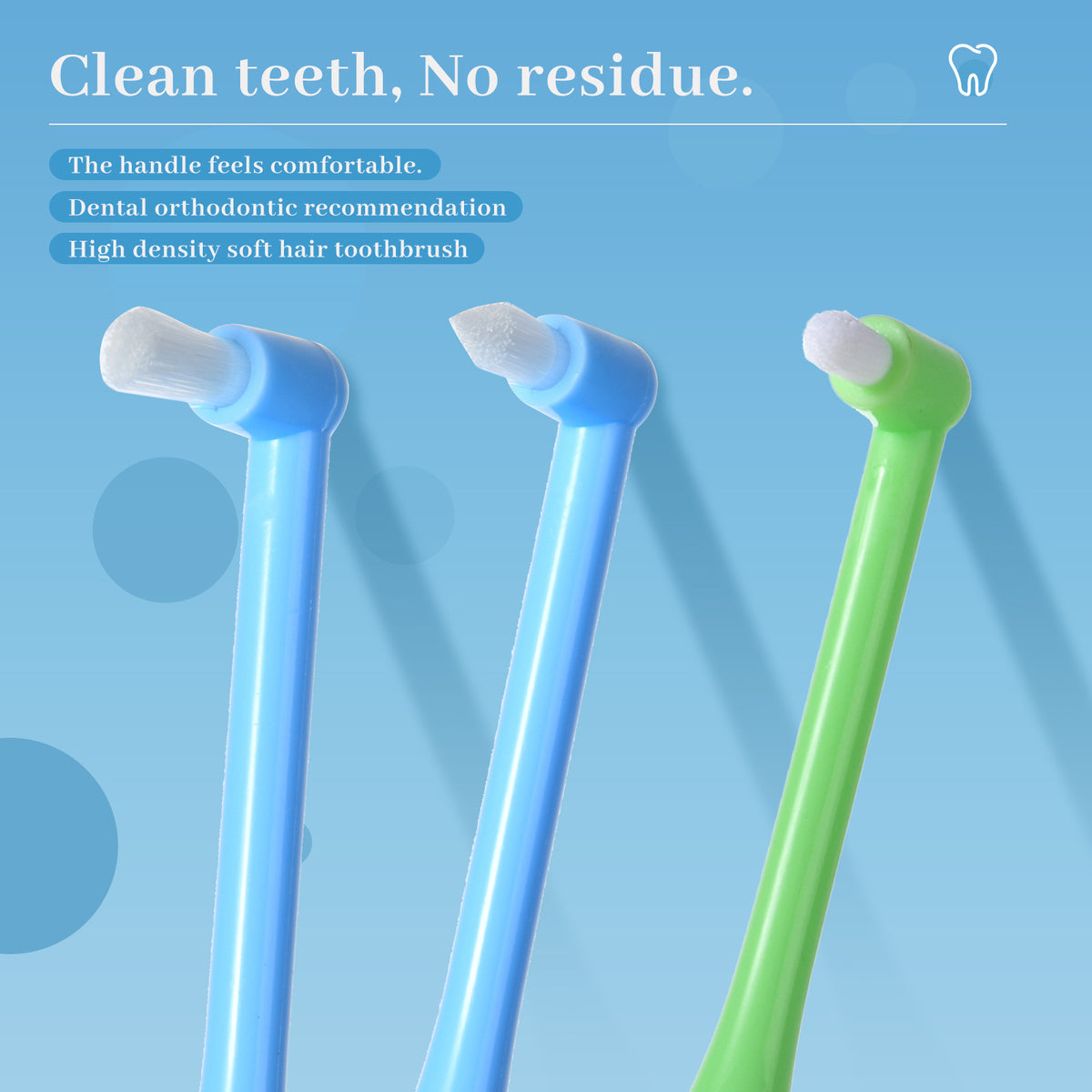 Single-Beam Brush orthodontic toothbrush small pointed flat head orthodontic braces special dental implant portable small head medium brush - image 4