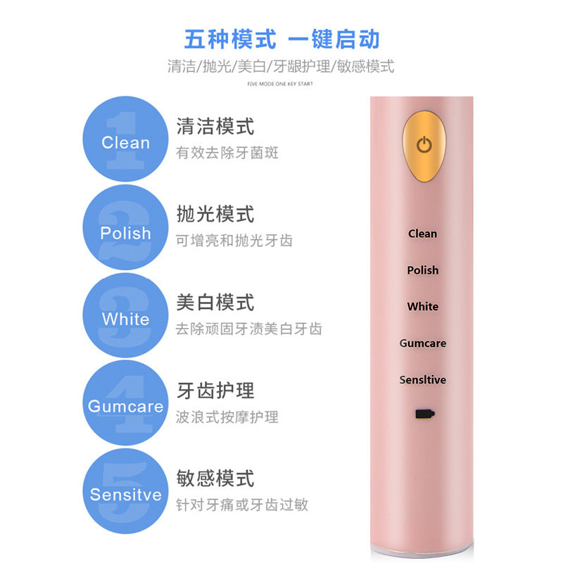Douyin's Same Adult Electric Toothbrush Source Manufacturer Wholesale Brushless Charging Gum Protection - image 3