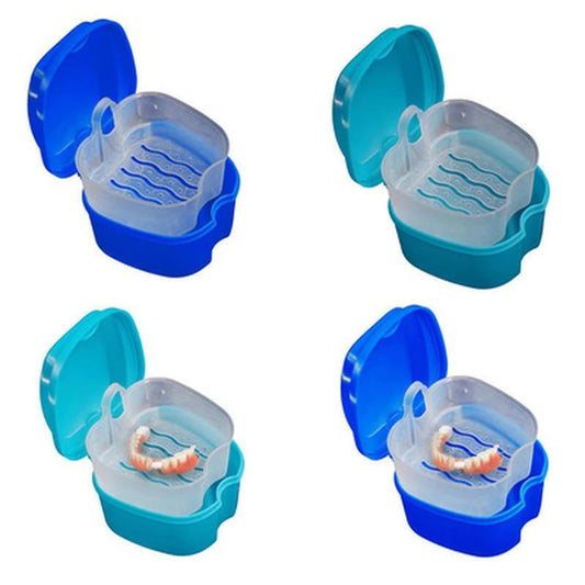 Cross-Border Denture Storage Box with Inner Mesh, Drainable and Clean Denture Box, Plastic Braces Box, Retainer Storage Box - image 2