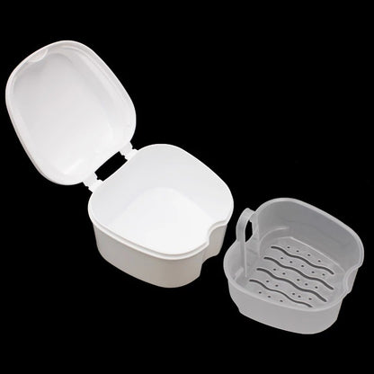 Cross-Border Denture Storage Box with Inner Mesh, Drainable and Clean Denture Box, Plastic Braces Box, Retainer Storage Box - image 3