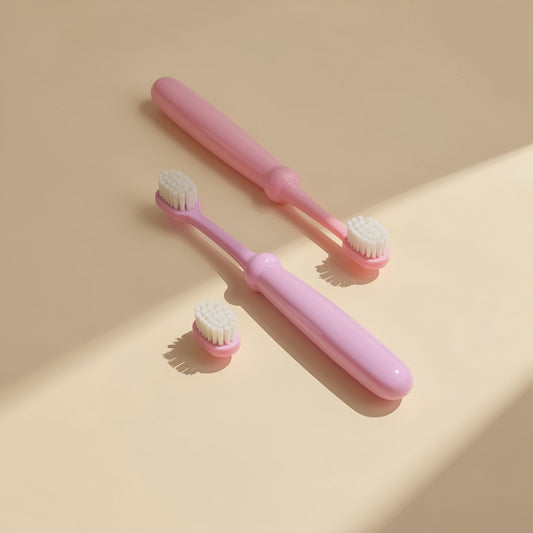 Soft-bristle manual children's toothbrush set, described as a ten-pack - view 2