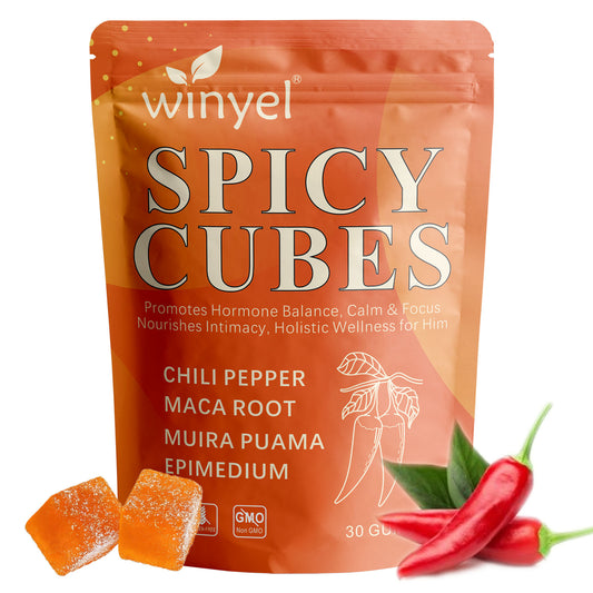 Spicy Cubes, Intimacy Gummies with Chili Pepper, Muira Puama,