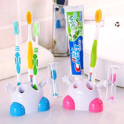 Cartoon hourglass toothbrush holder toothbrush holder children's brushing timer timing about 3 minutes time creative ornaments - image 1