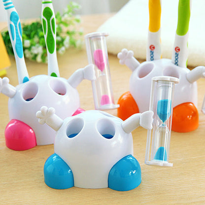 Cartoon hourglass toothbrush holder toothbrush holder children's brushing timer timing about 3 minutes time creative ornaments - image 2