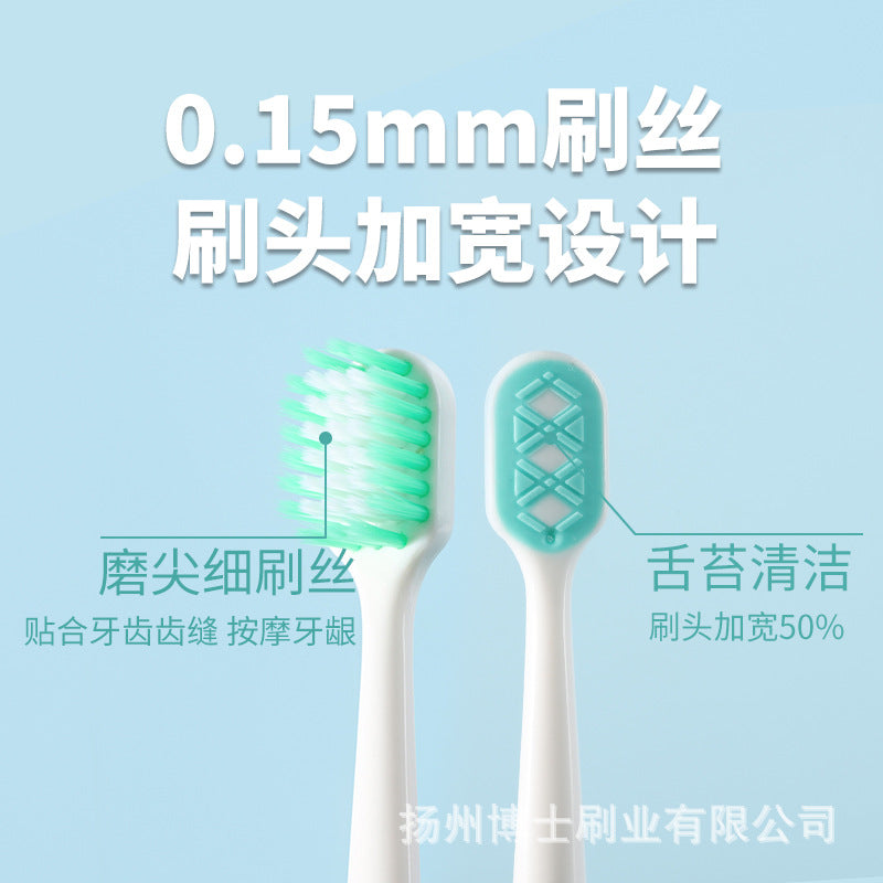 New Japanese-Style Large-Head Toothbrush with Soft Bristles, Tiktok Tongue Cleaning, Wide Head, Individually Packaged Toothbrush Factory - image 4