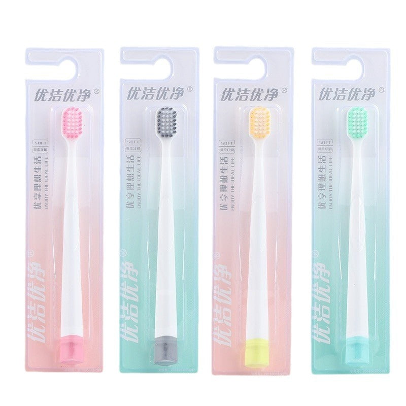 New Japanese-Style Large-Head Toothbrush with Soft Bristles, Tiktok Tongue Cleaning, Wide Head, Individually Packaged Toothbrush Factory - image 5