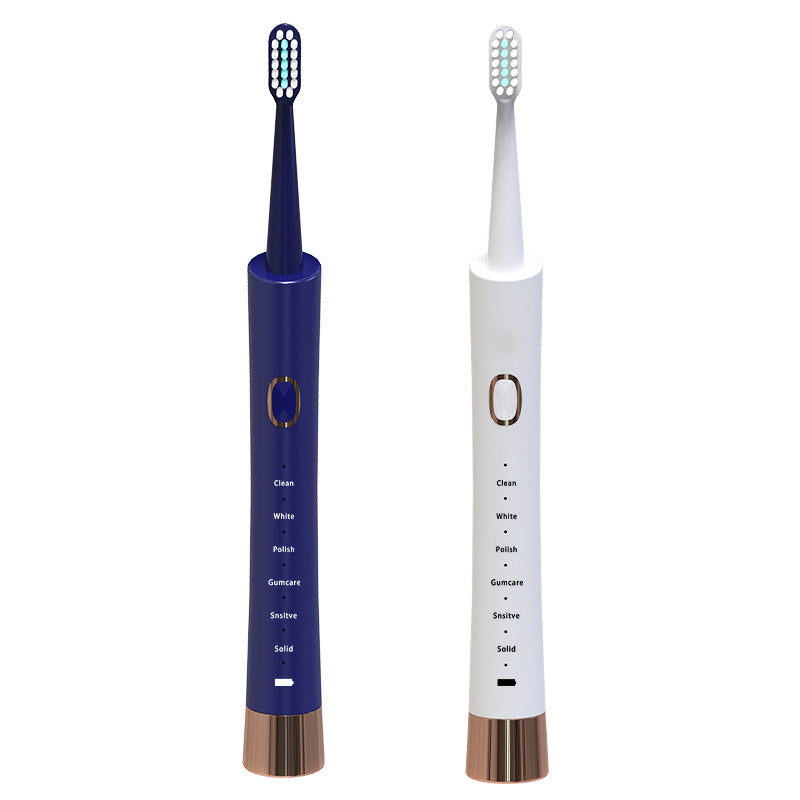 Adult electric toothbrush USB charging 6-speed adjustment smart dental cleaner 7-level waterproof soft hair household electric toothbrush - image 5