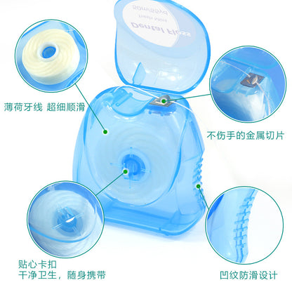 Cross-Border Wholesale Dental Floss Rolls 50m Mint Flavor Ultra-Fine High-Strength Micro-Wax Dental Floss Box Dental Floss Stick Manufacturer Wholesale - image 4