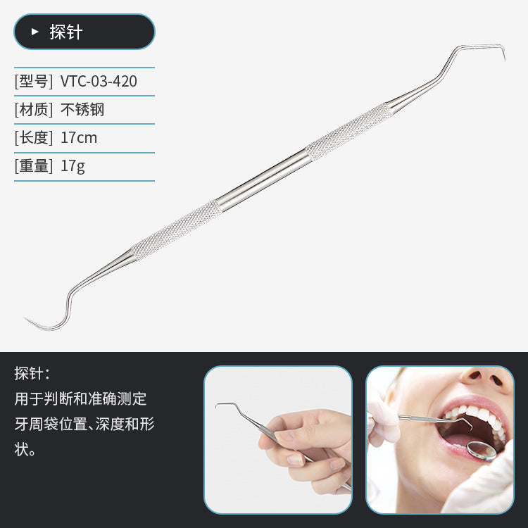 Dentist tool dental tool probe dental calculus tartar remover oral care oral cavity mirror tooth material - image 4