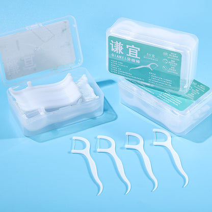 Classic Dental Floss Toothpick Box for Cleaning between Teeth, Ultra-Fine High-Elastic Floss Stick, Floss Pick, Family Pack, Fresh - image 2