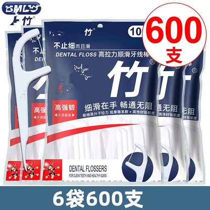 Classic Dental Floss Toothpick Box for Cleaning between Teeth, Ultra-Fine High-Elastic Floss Stick, Floss Pick, Family Pack, Fresh - image 3