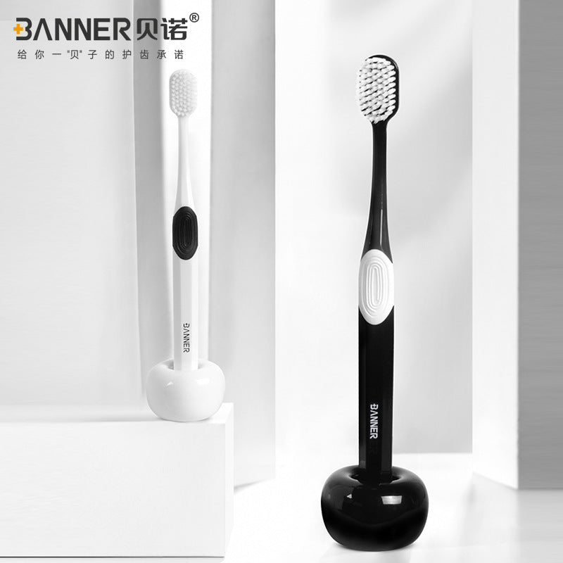 Nano Super Soft Wide Head Toothbrush Soft Hair Couples Ultra-fine Super Soft Home Pack Anti-bleeding Toothbrush - image 4