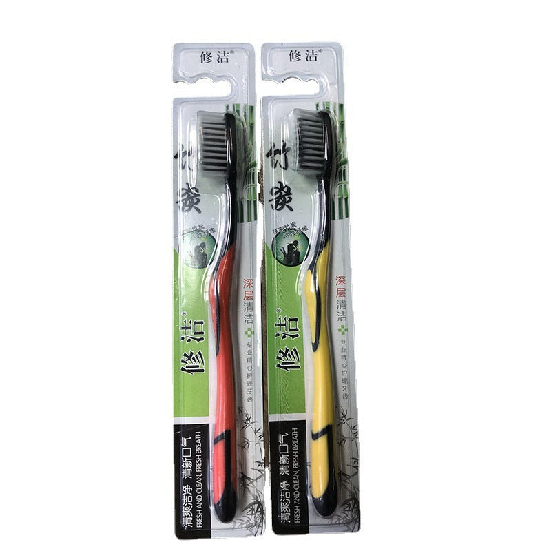 Bamboo charcoal soft bristle toothbrush small doctor adult couple single high-grade toothbrush hotel household genuine toothbrush wholesale - image 5