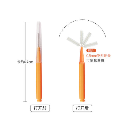 Interdental Brush Box Set for Cleaning Gaps between Teeth, Straight Orthodontic I-Type Interdental Brush for Braces - image 5