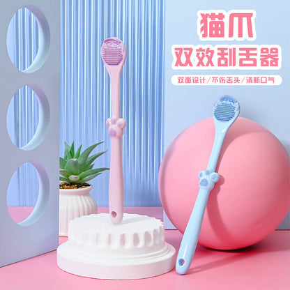 Kamel cat claw tongue coating device tongue scraper double-effect cleaning tongue coating brush oral cleaning tongue coating brush - image 2