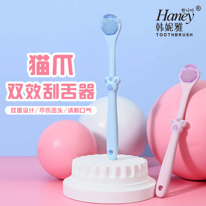 Kamel cat claw tongue coating device tongue scraper double-effect cleaning tongue coating brush oral cleaning tongue coating brush - image 3