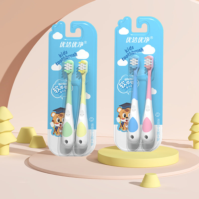 Senior children's soft bristle toothbrush 2-12 years old cute cartoon shape non-slip handle toothbrush manufacturers wholesale spot - image 3