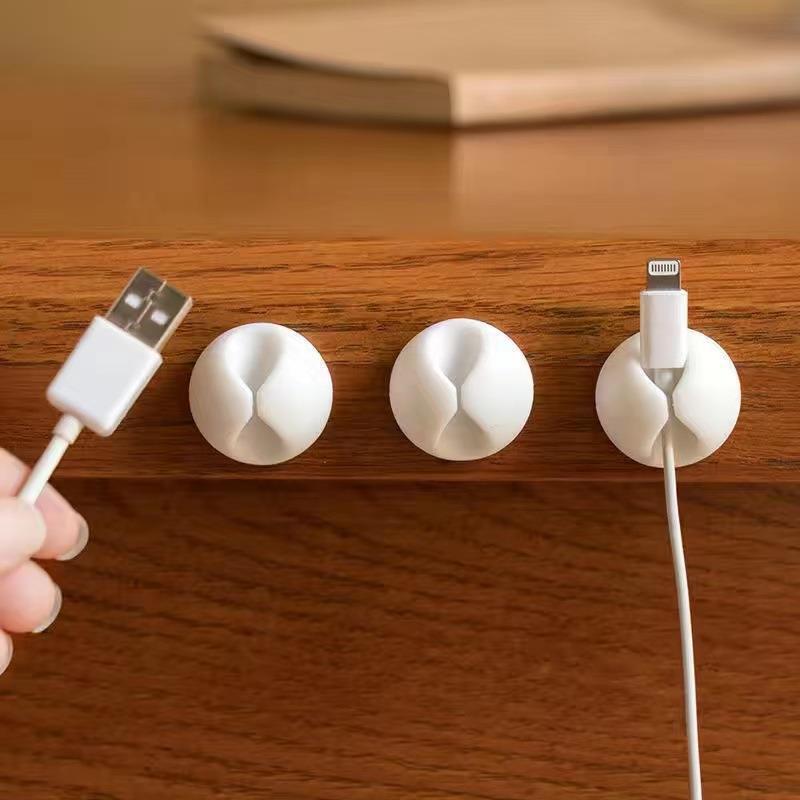 Data cable storage finishing buckle Desktop finishing Winding clip Wire organizer Retainer clip - image 1