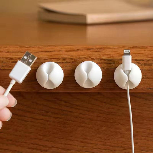 Data cable storage finishing buckle Desktop finishing Winding clip Wire organizer Retainer clip - image 1