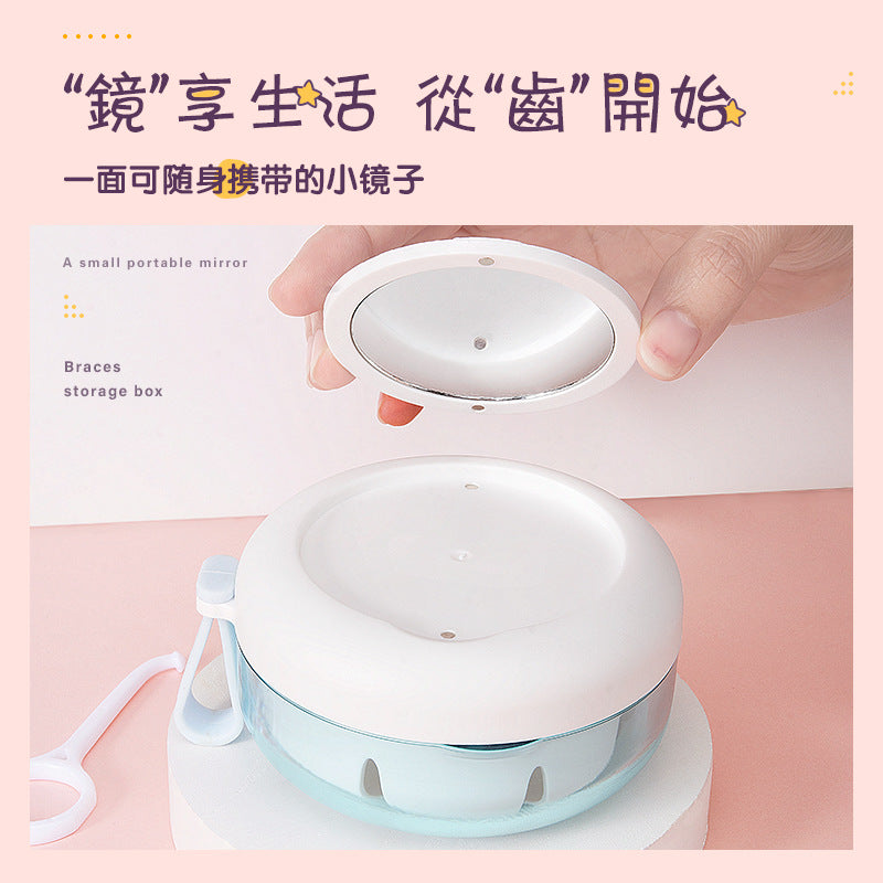 Braces Cleaning Storage Box Holder Box Denture Soaking Box Watertight Carrying Amazon Cross-border Explosions - image 3