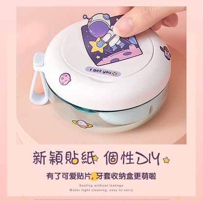 Braces Cleaning Storage Box Holder Box Denture Soaking Box Watertight Carrying Amazon Cross-border Explosions - image 4