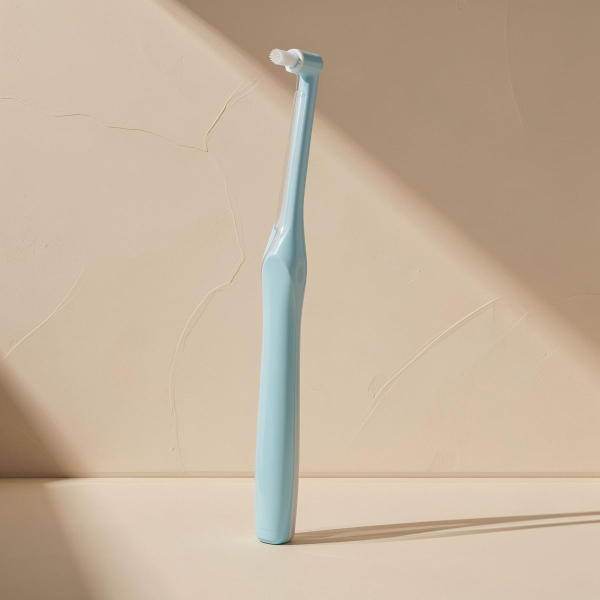 Manual single-head orthodontic toothbrush with pointed soft bristles and a single hole - view 4