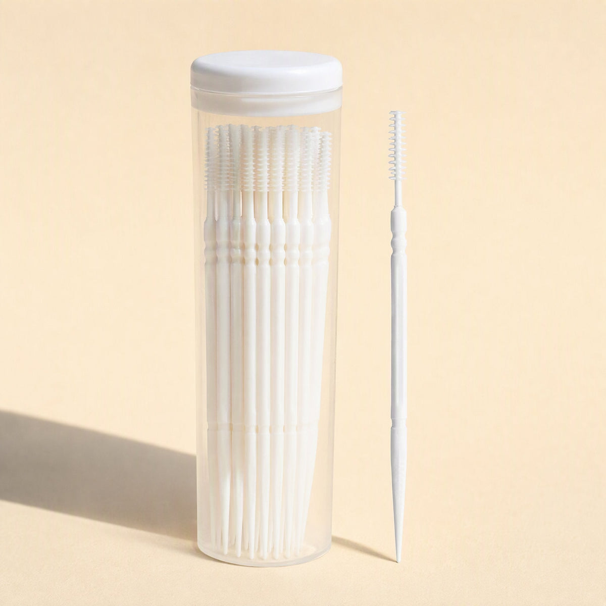 Can of disposable plastic double-head toothpicks - view 2