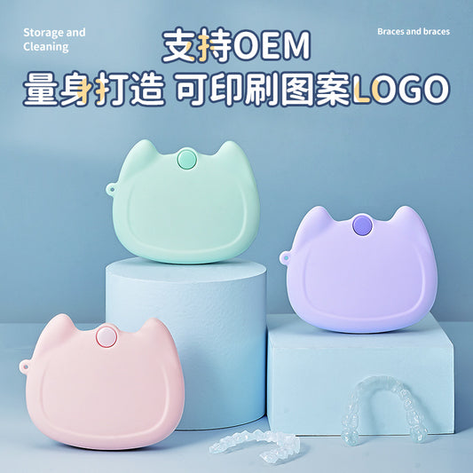 Silicone Lanyard Retainer Case Braces Box Portable Retainer Storage Box Data Cable Storage Bag - image 1