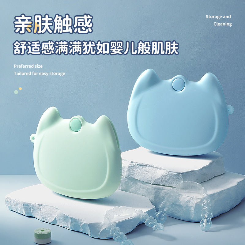Silicone Lanyard Retainer Case Braces Box Portable Retainer Storage Box Data Cable Storage Bag - image 2