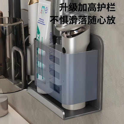 Toothbrush Storage Rack Non-Punching Gun Grey Toilet Toilet Toilet Gargle Cup Storage Household Wall-Mounted Electric Toothbrush Rack - image 3