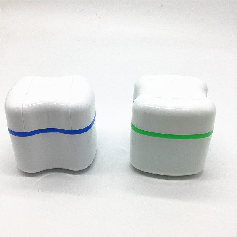 Denture Soaking Box Split European Style Tooth Storage Box Denture Storage Box Full Mouth Denture Placement Box Double Layer with Filter - image 3