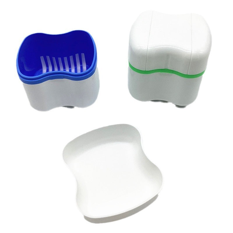 Denture Soaking Box Split European Style Tooth Storage Box Denture Storage Box Full Mouth Denture Placement Box Double Layer with Filter - image 5