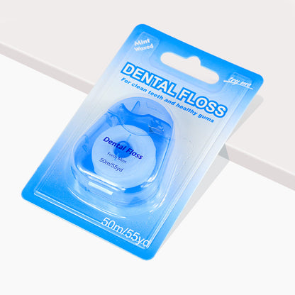 Foreign Trade Wholesale Orthodontic Floss Roll 50m Suction Card Waxed Mint Fresh Breath Disposable Roll Floss Cross-Border - image 3