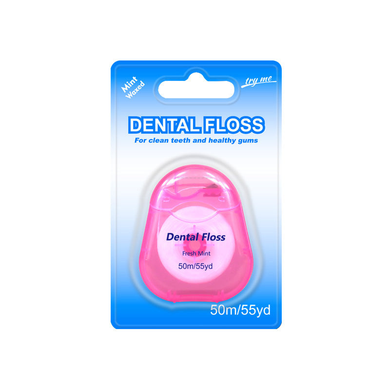Foreign Trade Wholesale Orthodontic Floss Roll 50m Suction Card Waxed Mint Fresh Breath Disposable Roll Floss Cross-Border - image 5