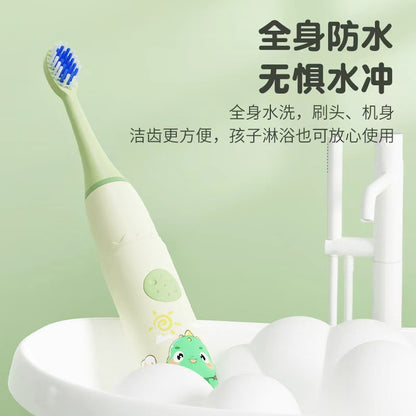 Cross-Border Children's Electric Toothbrush with Soft Bristles, USB Charging, Self-Cleaning, 4-Speed Noise Reduction, Fully Automatic Baby Toothbrush - image 3